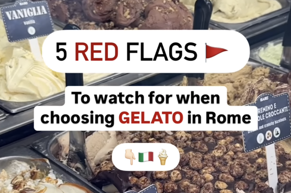 📌5  Red Flags to watch when 👉🏻 choosing GELATO in Rome